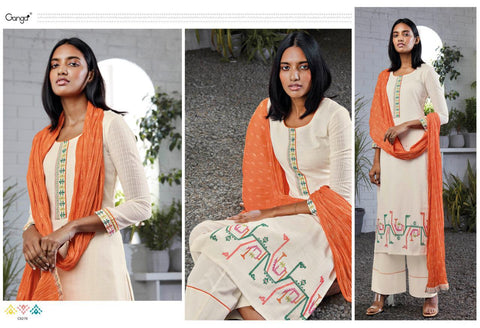 Ganga Suit Eilish Cotton Embroidery Work Salwar Kameez