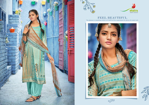 Ektara Presents Ekaco Pashmina Printed Fancy Designer Salwar Suits