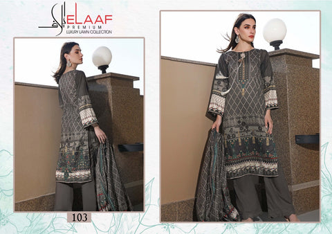 ELAAF PREMIUM COLLECTION LAUNCHES IMAN LAWN COTTON FABRIC SALWAR SUIT