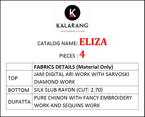 Kalarang Fashion Eliza Jam Digital Aari Work Salwar Kameez