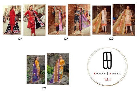 Emaan Adeel Vol 1 Lawn Collection Pakistani Salwar Kameez