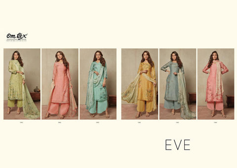 OMTEX EVE ASFA SILK DIGITAL PRINT DRESS MATERIAL WITH HANDWORK