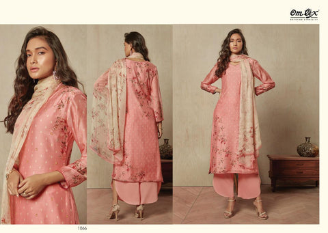 OMTEX EVE ASFA SILK DIGITAL PRINT DRESS MATERIAL WITH HANDWORK