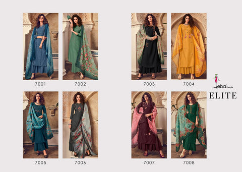 Eba Lifestyle Elite Vol 1 Maslin With Embroidery Work Salwar Suit