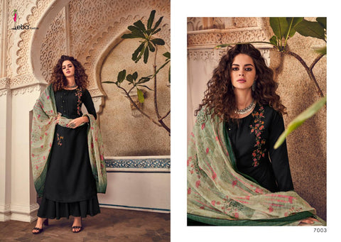 Eba Lifestyle Elite Vol 1 Maslin With Embroidery Work Salwar Suit