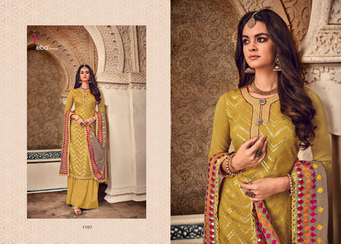 Eba Lifestyle Mount Black Vol 4 Heavy Georgette Embroidery Work Salwar Suit
