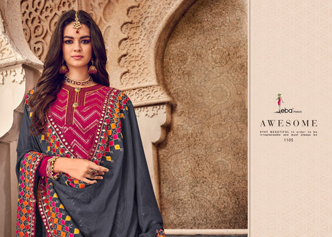Eba Lifestyle Mount Black Vol 4 Heavy Georgette Embroidery Work Salwar Suit