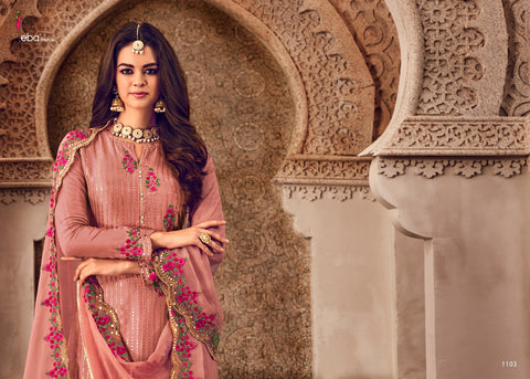 Eba Lifestyle Mount Black Vol 4 Heavy Georgette Embroidery Work Salwar Suit