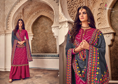 Eba Lifestyle Mount Black Vol 4 Heavy Georgette Embroidery Work Salwar Suit