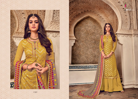 Eba Lifestyle Mount Black Vol 4 Heavy Georgette Embroidery Work Salwar Suit