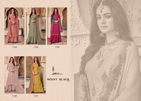 Eba Lifestyle Mount Black Vol 4 Heavy Georgette Embroidery Work Salwar Suit