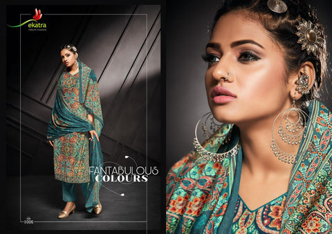 Ektara Presents Rashf Velvet Digital Printed Fancy Designer Salwar Suits