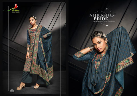 Ektara Presents Rashf Velvet Digital Printed Fancy Designer Salwar Suits