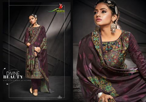 Ektara Presents Rashf Velvet Digital Printed Fancy Designer Salwar Suits