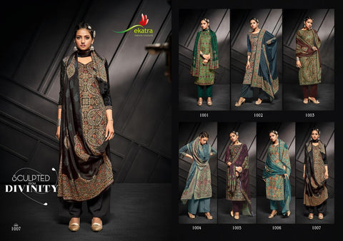 Ektara Presents Rashf Velvet Digital Printed Fancy Designer Salwar Suits