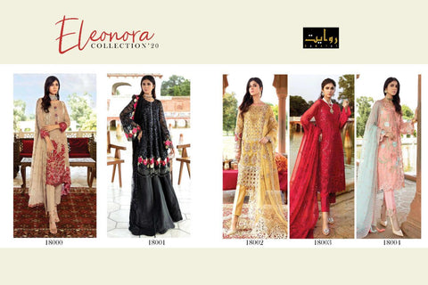 Rawayat Presents Eleonora Chiffon 2020 Georgette Pakistani Salwar Suits