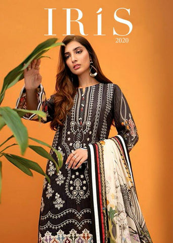 FARIYAS LUXURY LAWN IRIS PURE LAWN COTTON FABRIC PAKISTANI SUIT