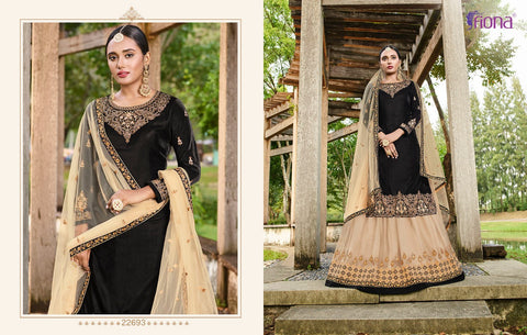 Fiona Pure Dola Silk Heavy Lengha Fancy Designer Salwar kameez