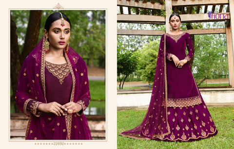Fiona Pure Dola Silk Heavy Lengha Fancy Designer Salwar kameez