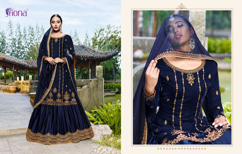 Fiona Pure Dola Silk Heavy Lengha Fancy Designer Salwar kameez