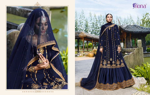 Fiona Pure Dola Silk Heavy Lengha Fancy Designer Salwar kameez