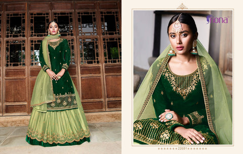 Fiona Pure Dola Silk Heavy Lengha Fancy Designer Salwar kameez