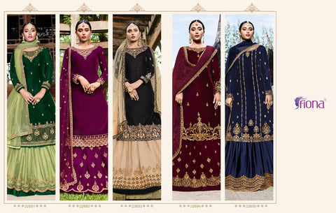 Fiona Pure Dola Silk Heavy Lengha Fancy Designer Salwar kameez