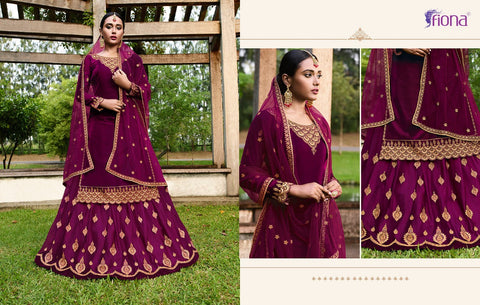 Fiona Pure Dola Silk Heavy Lengha Fancy Designer Salwar kameez