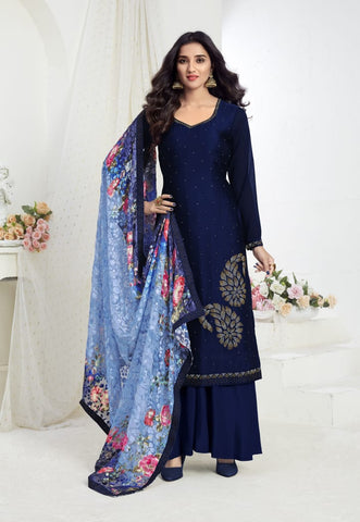 Fiona Presents Ujjwala Satin Georgette Fancy Designer Salwar Kameez