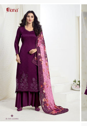 Fiona Presents Ujjwala Satin Georgette Fancy Designer Salwar Kameez