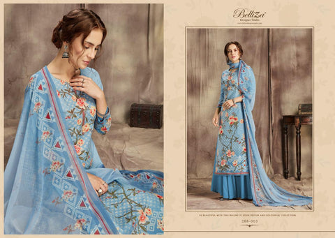 BELLIZA DESIGNER STUDIO FLORALS VOL.2 PREMIUM COTTON DRESS MATERIAL