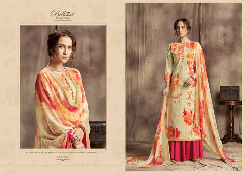 BELLIZA DESIGNER STUDIO FLORALS VOL.2 PREMIUM COTTON DRESS MATERIAL