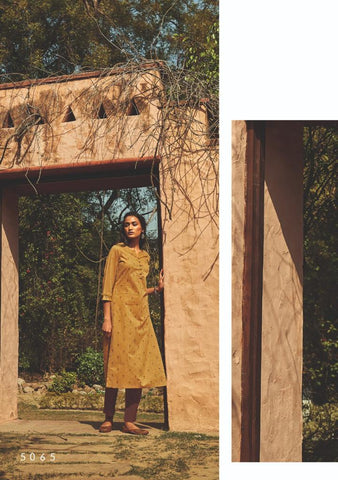 Four Button Launched Platinum Pure Cotton Casual Wear Kurtis Collection And Pants