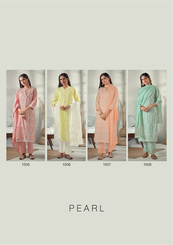 Four Buttons Launched Pearl Viscose Chanderi Fancy Designer Kurtis Collection