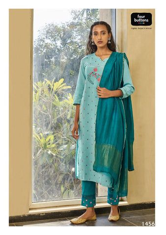 Four Buttons Presents Lemon Vol 2 Viscose Embroidery Work Fancy Designer Kurtis And Pants