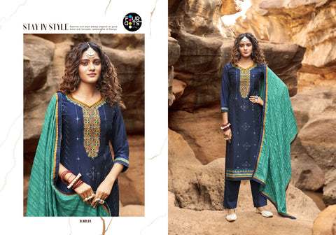 Four Dots Presents Baani Parampara Silk Embroidery Work Fancy Designer Salwar Suits