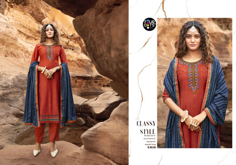 Four Dots Presents Baani Parampara Silk Embroidery Work Fancy Designer Salwar Suits