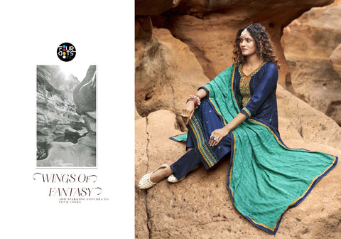 Four Dots Presents Baani Parampara Silk Embroidery Work Fancy Designer Salwar Suits