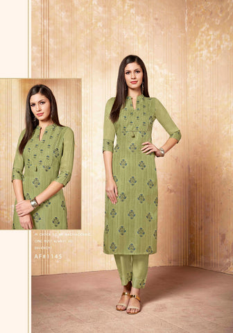 Buy Zuba Olive Floral Printed Buttoned Down Kurta from Westside