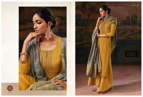 Ganga Suit Ipsit Makhnali Chiffon Fabric With Heavy Work Salwar Suit