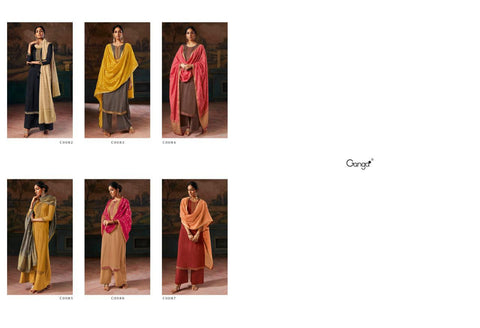 Ganga Suit Ipsit Makhnali Chiffon Fabric With Heavy Work Salwar Suit