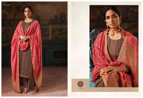 Ganga Suit Ipsit Makhnali Chiffon Fabric With Heavy Work Salwar Suit
