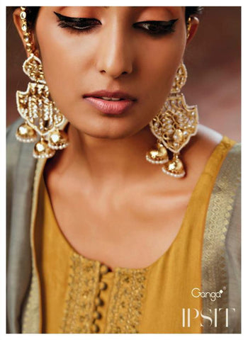 Ganga Suit Ipsit Makhnali Chiffon Fabric With Heavy Work Salwar Suit