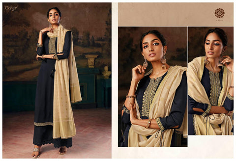 Ganga Suit Ipsit Makhnali Chiffon Fabric With Heavy Work Salwar Suit