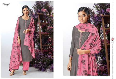 Ganga Presents Asteria Wool Dobby Printed Casual Wear Salwar Suits