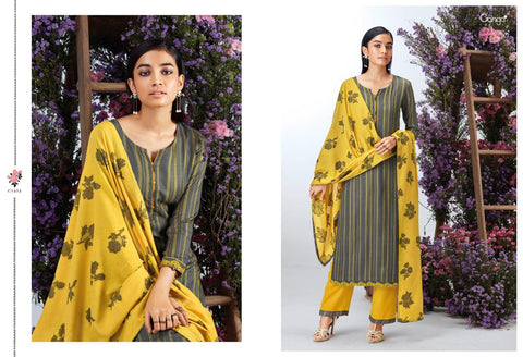 Ganga Presents Asteria Wool Dobby Printed Casual Wear Salwar Suits