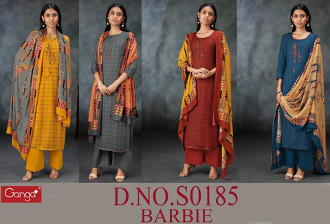 Ganga Presents Barbie Pure Pashmina Fancy Designer Salwar Kameez