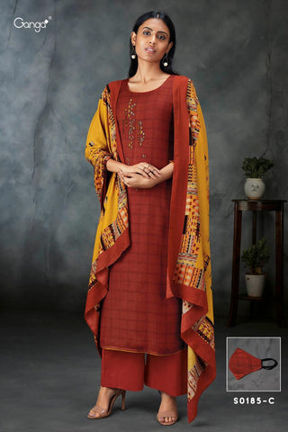 Ganga Presents Barbie Pure Pashmina Fancy Designer Salwar Kameez