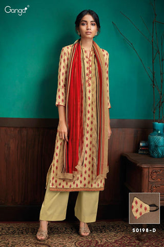 Ganga Launched Harman Pashmina Printed Embroidery Work Fancy Designer Salwar Suits