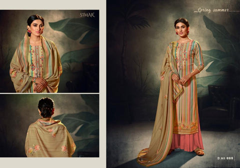 Glossy Presents Kashvi Pure Pashmina Printed Embroidery Work Fancy Designer Salwar Kameez
